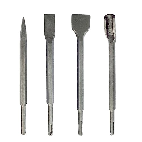 4PCS Meißel 250mm Elektrische Hammer Bohrer Hohleisen Flach Brechen Ziegel Wand Bohren