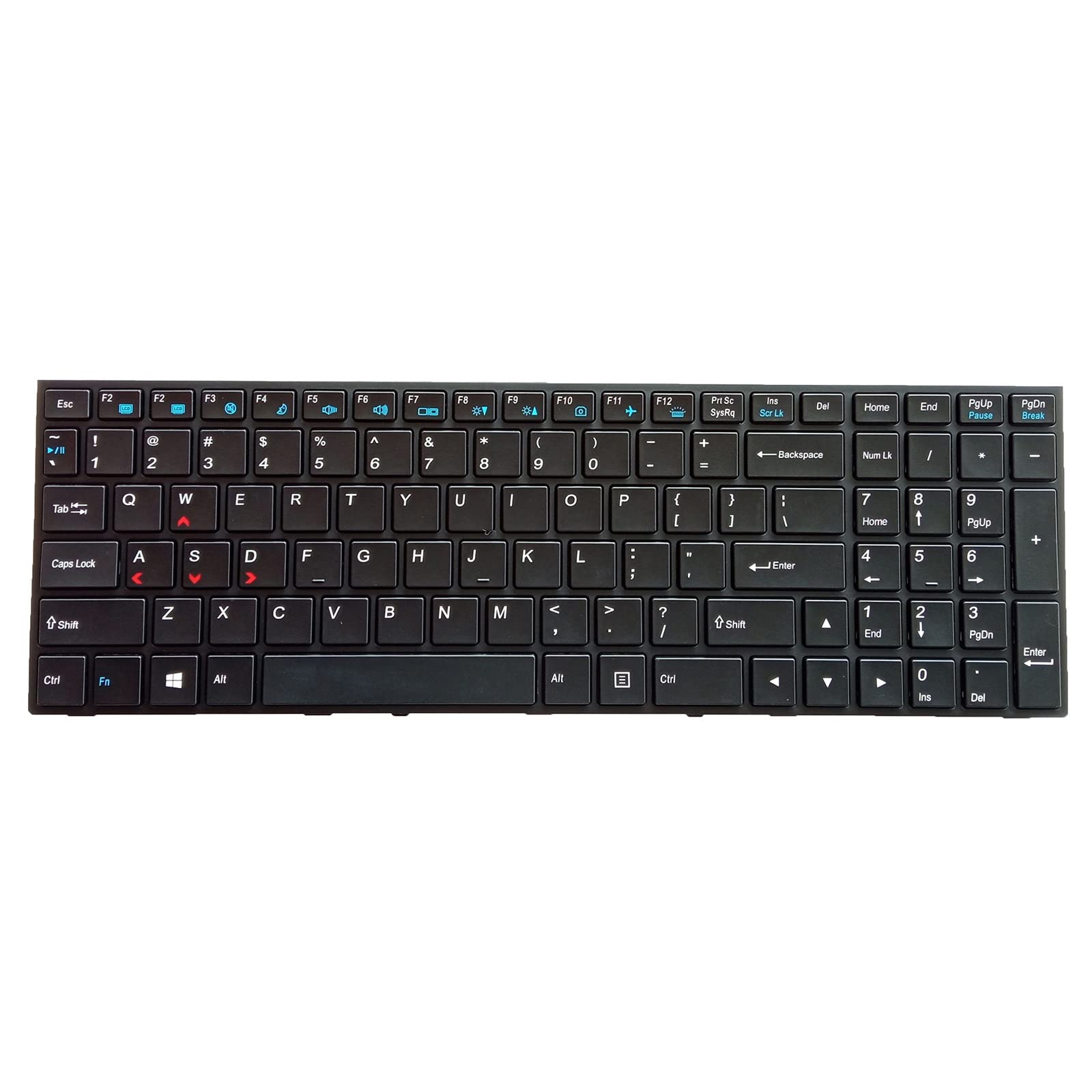 HDKEAN Für Z7 Z7-i78172D2 Z7 SL7S3 Z7 178172S2 Z7 178172R2 SP752 US-Tastatur mit Hintergrundbeleuchtung, rot/weißer Buchstabe