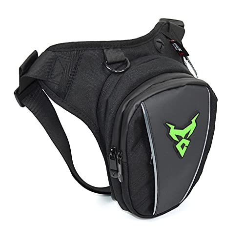 Beintasche Herren Multifunktionsmotorrad Drop Beinbeutel Hüfte Bum Fanny Packung wasserdichte Motorradbeutel Outdoor Taille Tasche Motorrad Motorrad Beintasche(Color:Green)