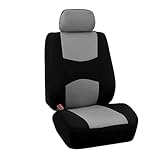 DZSMACHENGSM Sitzbezüge Auto Universal Auto Vorne/Hinten Sitz Abdeckung Protektoren Set Für Skoda Für Fabia Airbag Kompatible Auto Sitz Protektoren Autositzschoner (Color : Gray 1 Piece)