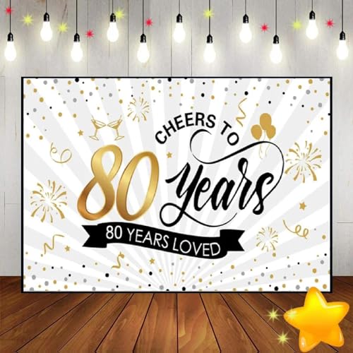 Alles Gute zum 80. Geburtstag Foto Junge Fotografie Dekoration Banner Dekoration Party Prinz Spiel Roter Mann 350x230cm