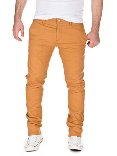 WOTEGA Herren Chinohose 141 Chino Slim fit, Gelb (Mustard Gold 82295), W29/L34