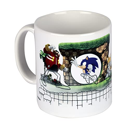 Konix Sonic Mug Kaffeetasse zum 30-jährigen Jubiläum, Sonderausgabe, 320 ml, Keramik, mit Zeichenmuster