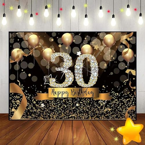 Alles Gute zum 30. Geburtstag Foto Banner Fotografie Dekoration Party Dekoration Mädchen Ballon Erwachsener Mann 350x230cm