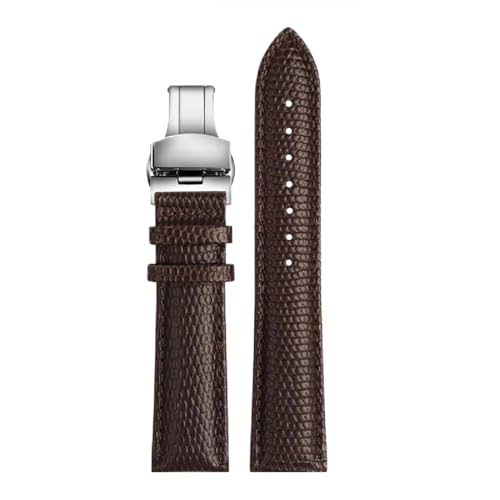 SpaRcz 14-22mm Uhrenarmband aus echtem Leder, Rindsleder, Eidechsenmuster, Uhrenzubehör für Herren und Damen, Farbe 4, 18mm