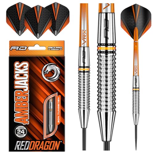 Red Dragon Amberjack 17: 24g - Profi Dartpfeile Set mit Flights und Schäfte