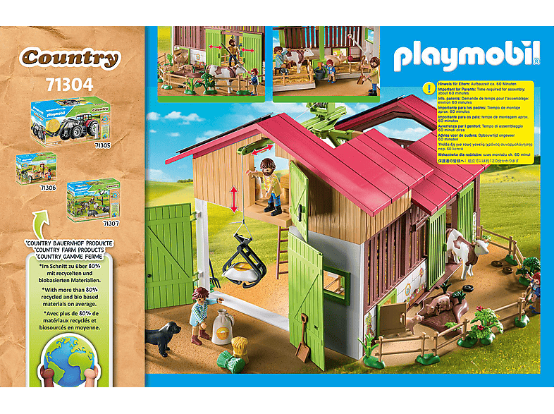 PLAYMOBIL 71304 Großer Bauernhof Spielset, Mehrfarbig