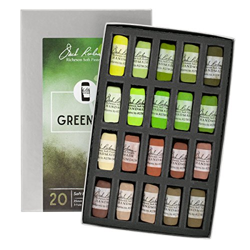 Jack Richeson 20-teiliges Landschafts-Greenery 1 handgerolltes weiches Pastell-Set