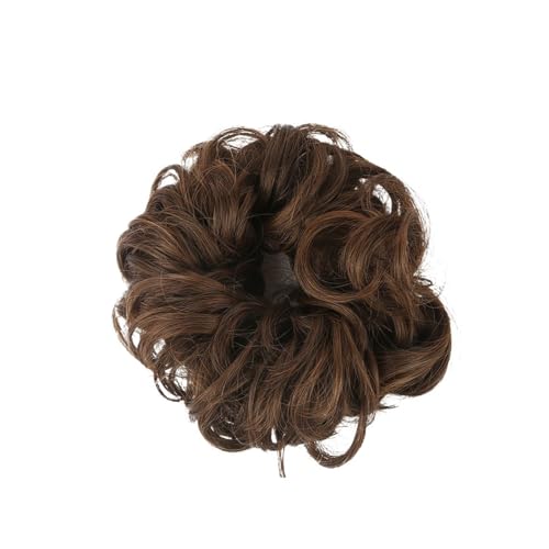 Haarteile Haarknoten Synthetischer unordentlicher Haarknoten, Chignon, Haargummis, gefälschtes Haarband, Zopf, elastischer Haarteilschwanz for Frauen, synthetischer Wickel, lockiger Pferdeschwanz Bröt