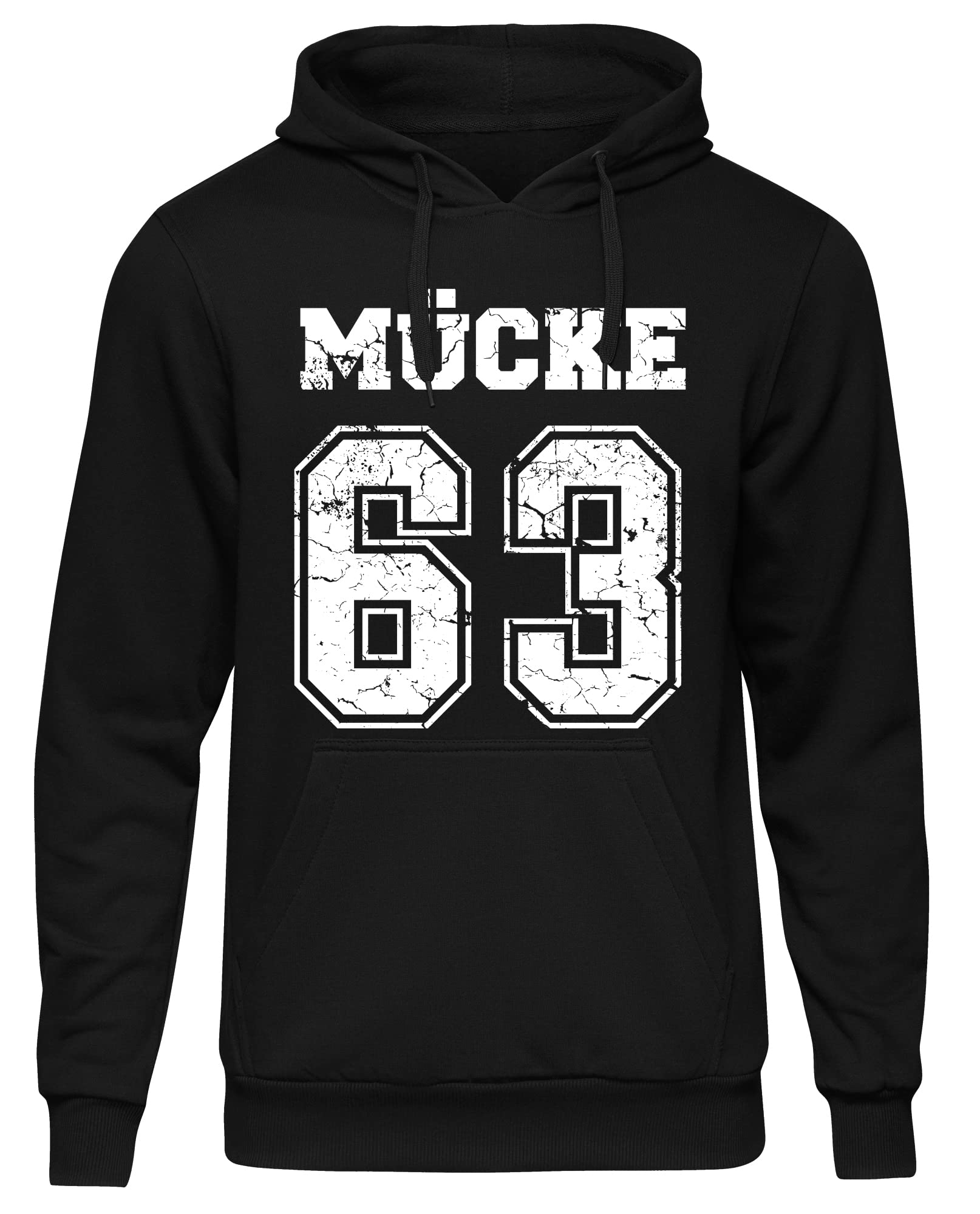 Uglyshirt Mücke 63 Herren Kapuzenpullover | Football Hoodie Kult Weltkulturerbe Pullover | M1 Schwarz (M)