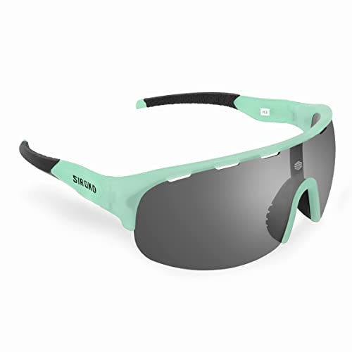 SIROKO - Selbsttönende Sportbrille für Radfahren K3 PhotoChromic Donauradweg - Minze/Schwarz