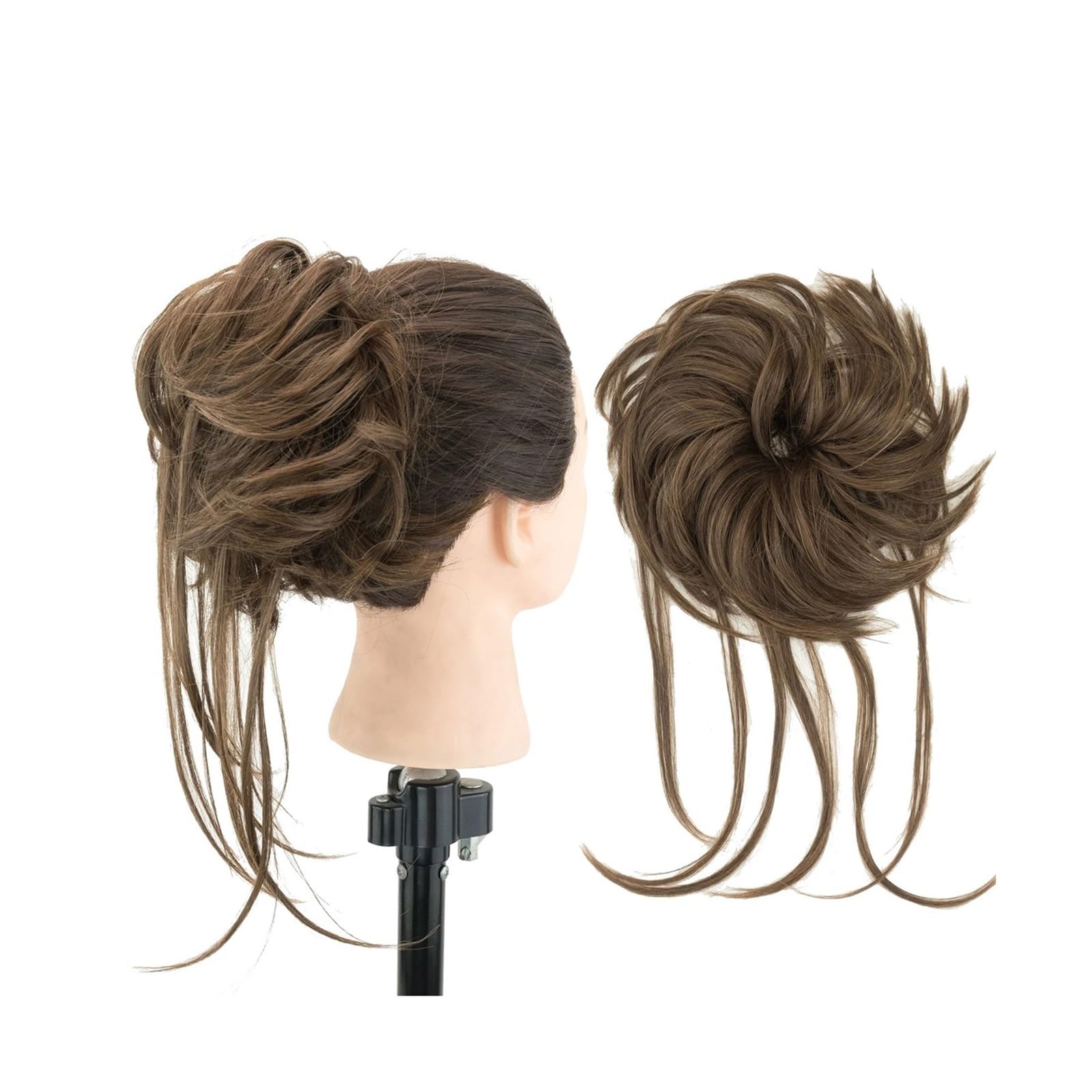 Haarteil Unordentlicher Haarknoten Hochsteckfrisur Lange Haargummis Wickeln Pferdeschwanzverlängerung Gewellte Haarteile Chignon Stirnband Haarverlängerung(Sunny Blonde)