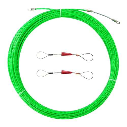 Fischband Kabelabzieher durch die Wand, 4 mm 30 m Einziehdraht, Einziehband for Elektrokabel, Einfädler-Set for Stangen durch die Wand(20m)