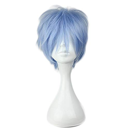 LINLINCD Cosplay wig Anime Kuroko keine Basuke Seirin Kuroko Tetsuya Perücke Osplay Kostüm Kurokos Basketball Kurzhaar Halloween Party Perücken