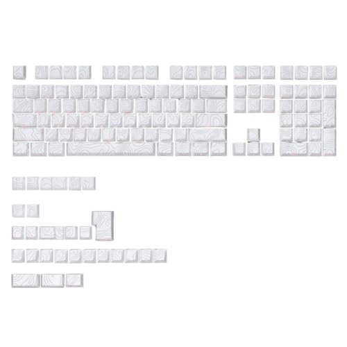 Qsvbeeqj 136 Stück linegeschnitzte Tastenkappen, Seitengravuren für mechanische Tastatur-Upgrades für Gamer und Schreibkräfte