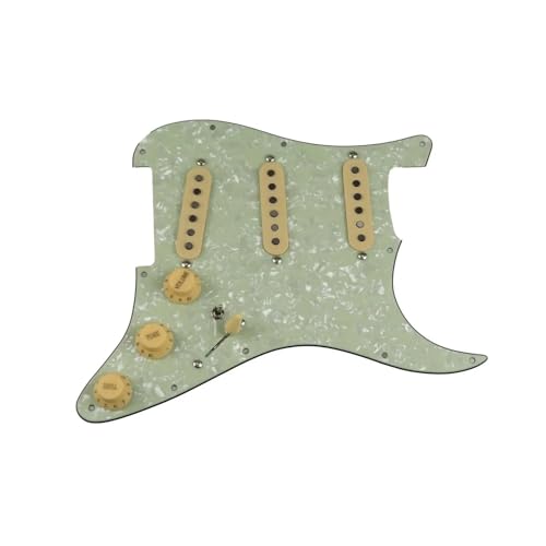 Schlagbrett Tonabnehmer für E Gitarre Vorverdrahtetes Schlagbrett für Gitarren-Tonabnehmer Humbucker-Tonabnehmer 5 HSS-Kabelbaum Push-Pull-Einzelschnitt-Set für/Gitarre(11)