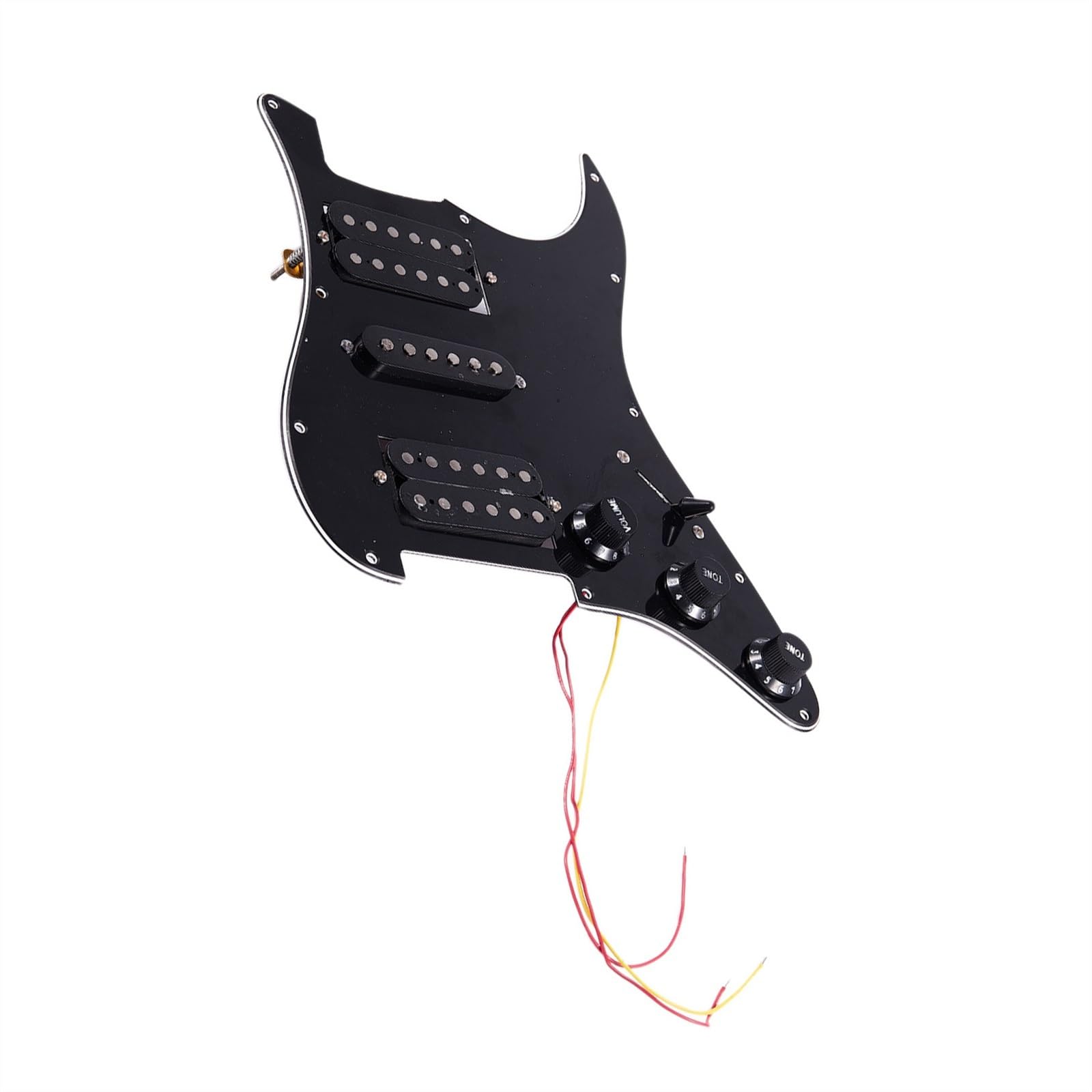 Standard-Pickguard-Tonabnehmer Vorverdrahtetes Schlagbrett für E-Gitarre, 11-Loch-HSH-Single-Coil-Humbucker-Magnet-Tonabnehmer