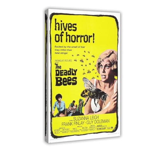 biegzc Filmposter "The Deadly Bees" – 1966 – Horror – ein Blatt Kunstwerk – digitaler Download auf Leinwand, Poster, Schlafzimmerdekoration, Landschaft, Büro, Raumdekoration, Geschenk, 60 x 90 cm