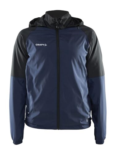 Craft CORE UNIFY WIND JACKET | Windjacke Damen S | Blaze/Black | Mit weichem Mesh-Futter | 2 Reißverschlusstaschen | Verstellbare Kapuze | Windjacke Damen leicht | Windbreaker Damen