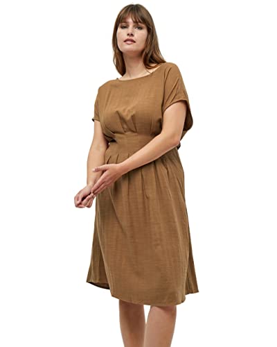 Peppercorn Women's Lenora Viscose Dress Curve, Bran Brown, 52