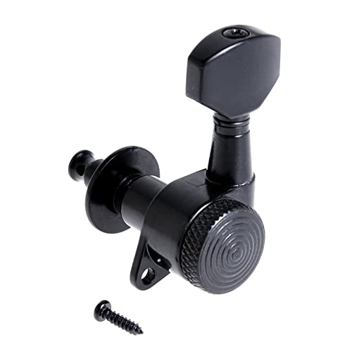 Gitarren Stimmwirbel 6 stücke Gitarre Tuning Pegs Tuner Machine Köpfe mit Schloss Schwarzer Verriegelung Tuning-Tasten für elektrische Akustikgitarre (Color : 6L)