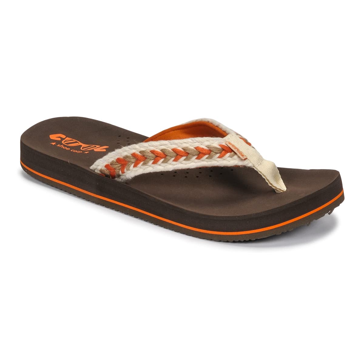 COOL shoe corp. Damen Nube Flipflop, Terrakotta, 39 EU