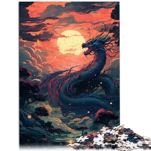 Puzzles, Geschenke, Spielzeug, mythischer Drache, 1000 große Teile, Puzzle für Erwachsene, vollständig ineinander greifenden und zufällig geformten Teilen, 1000 Stück (50 x 75 cm)