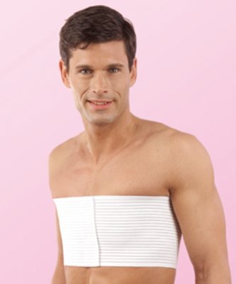 Rippenbandage Herren weiß Größe 3 (91-105 cm)