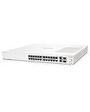 HPE Networking Instant On-Switch-Serie 1960 – Intelligent verwalteter Layer 2+-Ethernet-Switch mit 24-Port Gb und PoE 370W | 24x 1G | 2X 10GBase-T, 2X SFP+ | EU-Kabel (JL807A#ABB)