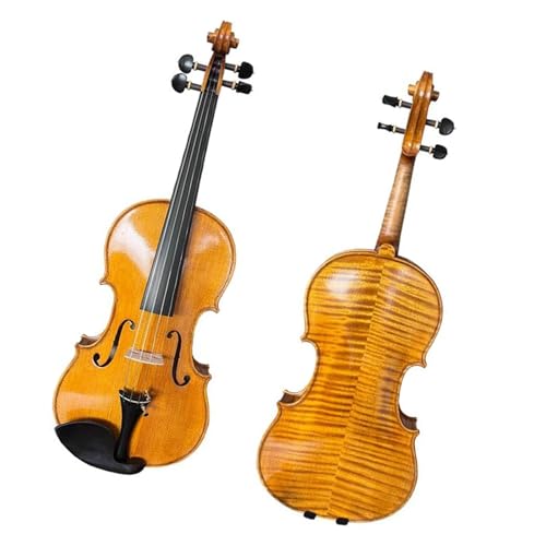 Geigen Schöne Flame Maple Goldgelbe Farbe Violine Handgefertigte Massive Violine