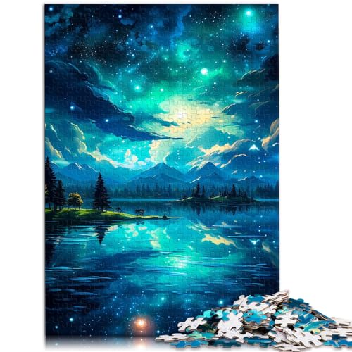 Puzzle | Puzzle „Friedliche Nachtansicht“ – Kunst-Puzzle für Erwachsene, 1000 Teile, Holzpuzzle, tolles Geschenk für die ganze Familie, 1000 Teile (50 x 75 cm)