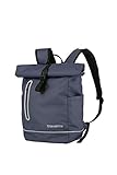 travelite Rolltop Rucksack wasserfest, Fahrradrucksack, Freizeitrucksack mit Rolltop Verschluss & Reflektoren, BASICS, 48 cm, 19 Liter