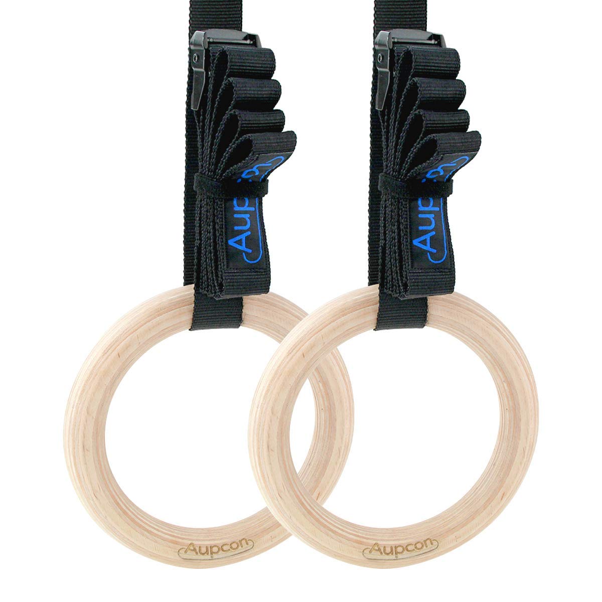 BFVAKBKYT Gymnastik Ringe,Suspension Trainer System, Holz 28/32mm for Home Gym & Übung Fitness Pull Up Muscle Ups Mit Einstellbare Lange Schnallen Riemen(1.25in)