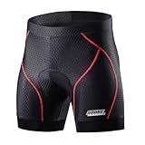 Souke Sports Herren Radunterhose Herren Radfahren Unterwäsche 4D Gepolstert Atmungsaktiv Fahrrad Unterwäsche Short mit Rutschhemmendem Beingreifer