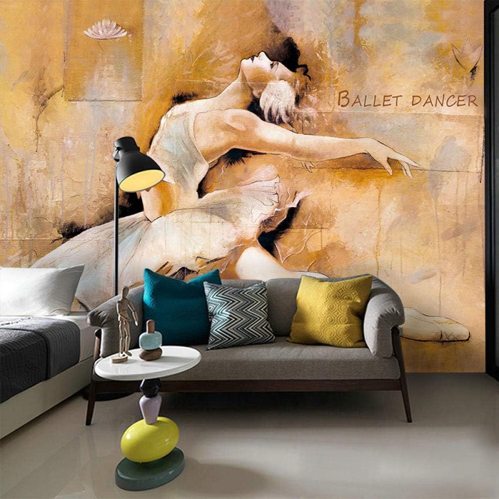 Ballettmädchen 3D Tapete Poster Restaurant Schlafzimmer Wohnzimmer Sofa TV Dekorative Wand-350cm×256cm