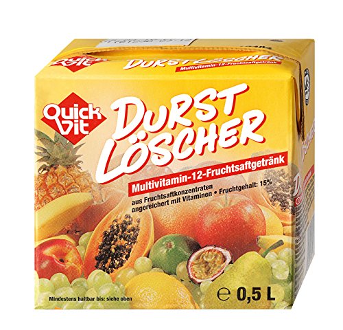 QuickVit Durstlöscher Multivitamin, 12er Pack (12 x 500 ml)