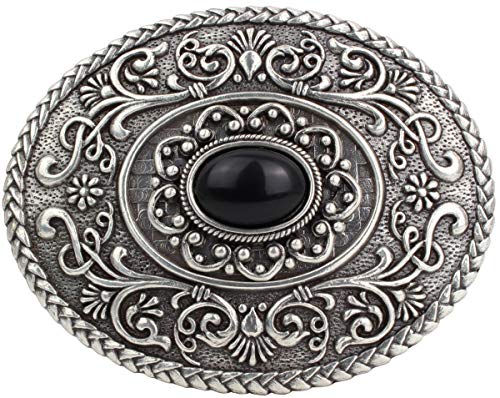 BELTINGER Gürtelschnalle Makatozanzan 4,0cm | Buckle Wechselschließe Gürtelschließe 40mm Massiv | Wechselgürtel bis 4cm | Silber matt