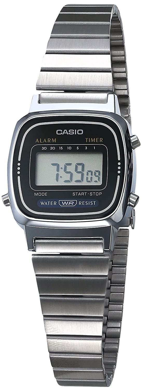 Casio LA670WA-1 Digitale Damenuhr mit Tagesalarm