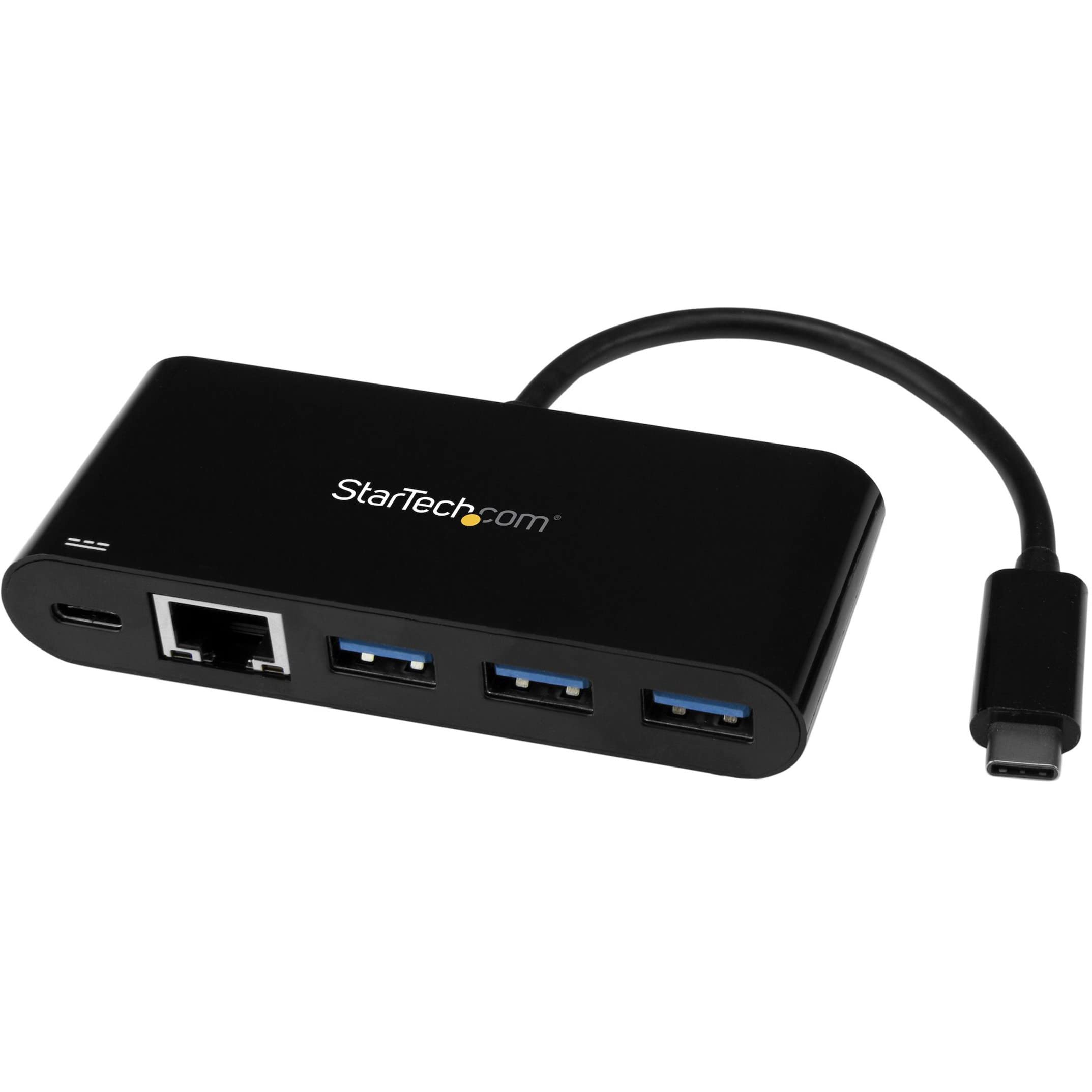 StarTech.com 3 Port USB 3.0 Hub mit Gigabit Ethernet und Stromversorgung - USB Type C Hub mit GbE und PD 2.0