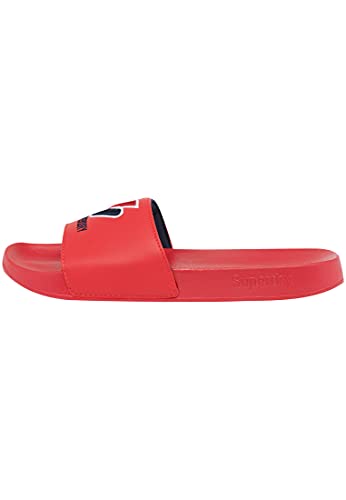 Superdry Herren CORE Pool Slide Slipper, Varsity Red, Large EU