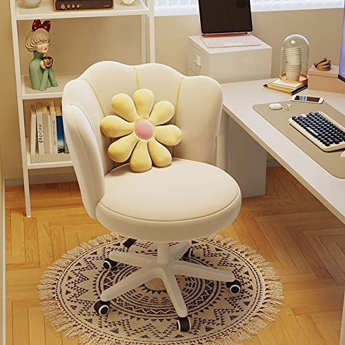 Bürostuhl, Gaming-Stuhl, Computerstuhl, Schminkstuhl für Schminkzimmer, Schlafzimmer, moderne Büro-Schreibtischstühle, Computerstuhl, süßer Blumenstuhl für Mädchen mit Rollen, Drehstuhl aus Samt,