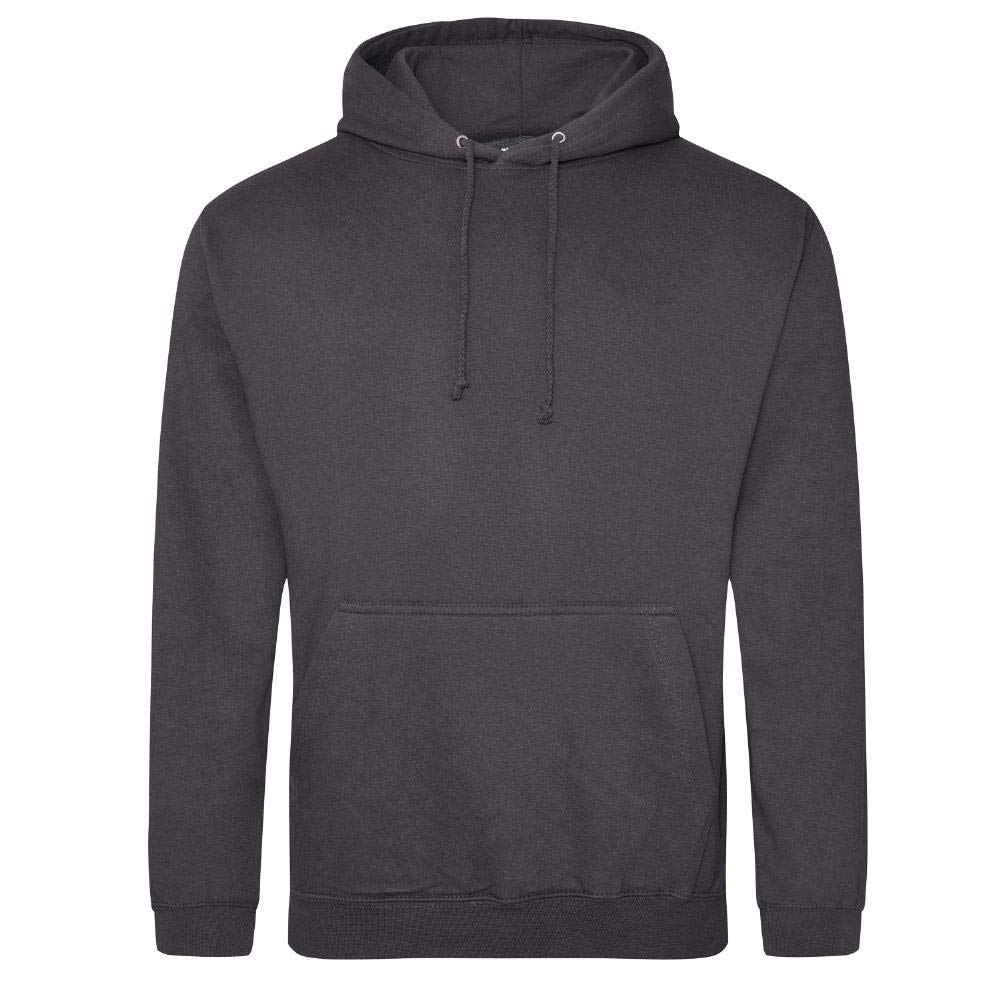 Just Hoods - Unisex College Hoodie/Storm Grey, M