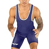 Elite Sports Herren-Wrestling-Singlets, Standard-Singlet für Herren, Wrestling-Uniform, navy, XL