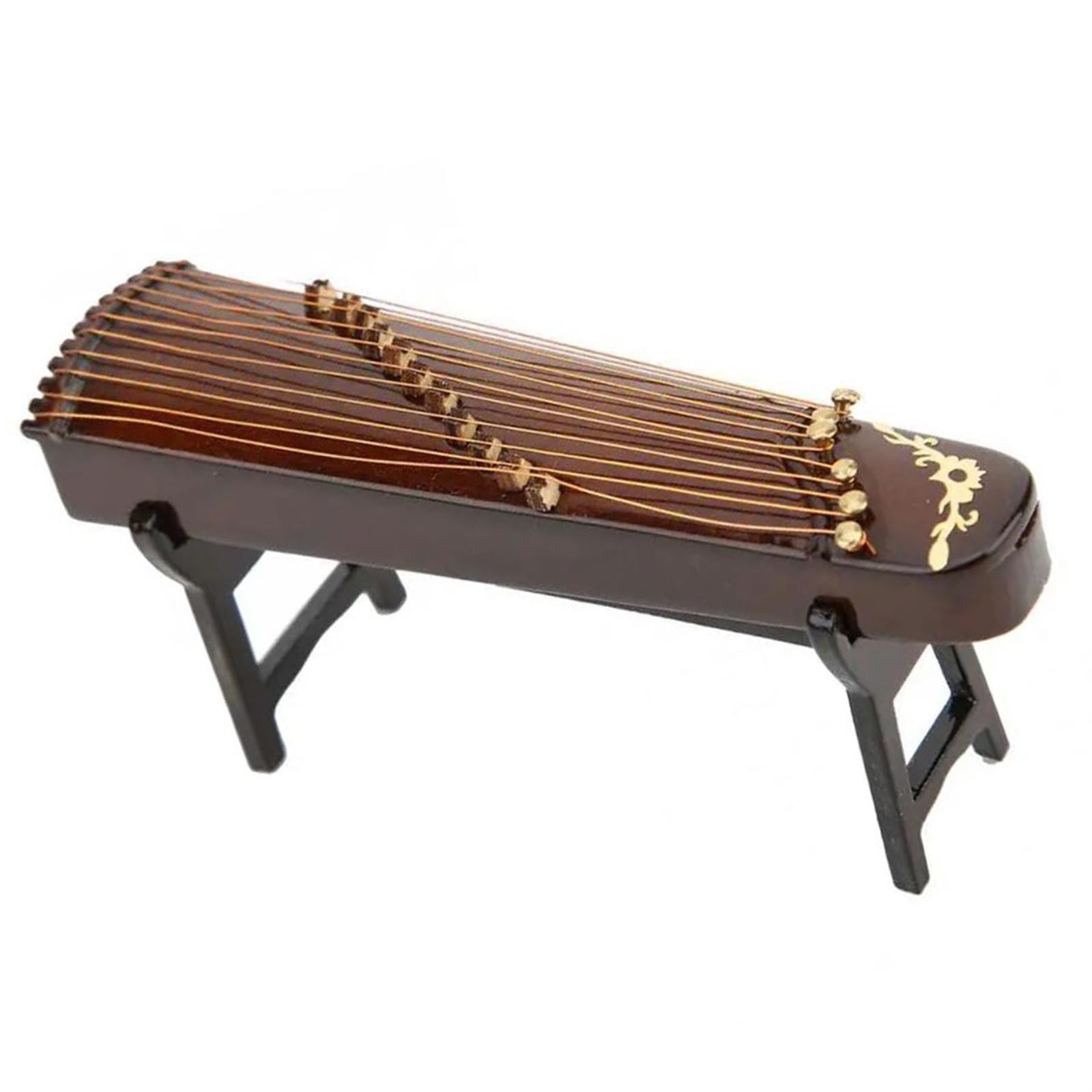 Miniatur-Guzheng-Modell Mit Ständer Und Koffer, Mini-Zither, Mini-Musikinstrument-Ornamente Musikinstrumente Miniatur