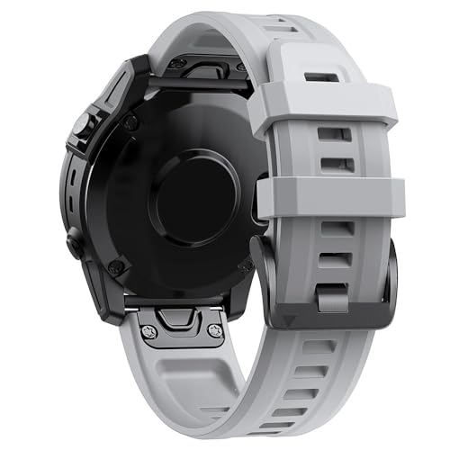 NEYENS 22 x 26 mm Smartwatch-Armbänder für Garmin Fenix 7 7X Silikonarmbänder Schnellverschluss Uhrenarmband Fenix 6X 5X 6 5 Plus/945 Armband Correa, 22 mm, Achat