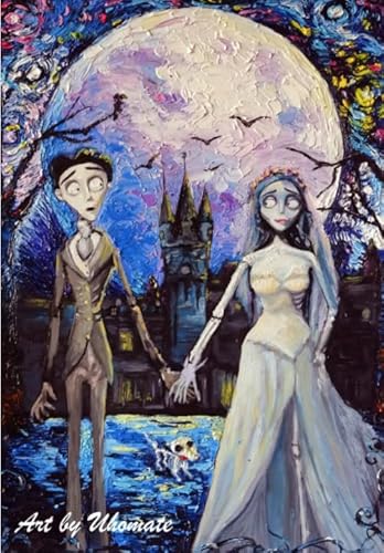 Hfmquisutron Holzpuzzle 1000 Teile Fantasy Musik Film Corpse.Bride Puzzles Lernspielzeug Für Erwachsene Rt49Ha