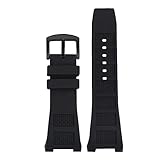 BANDKIT Silikon-Gummi-Uhrenarmband für IWC Ingenieur Armband für Männer 30 * 16mm IW323601 IW323608 Wasserdicht Uhrenarmband Armbänder Dornschließe, 30-16mm, Achat