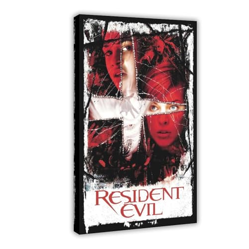 biegzc Filmposter "Resident Evil" (2002 Filmcover, Leinwand, Poster, Schlafzimmer, Dekoration, Landschaft, Büro, Raumdekoration, Geschenk, 50 x 75 cm)