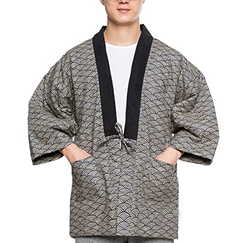 Fancy Pumpkin Unisex-Kimono-Jacke aus Baumwolle Japanese Retro Warm Thick Coat-C7