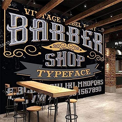 3D-moderne Barbershop-Themenelemente Barbershop-Wand-Wohnzimmer-Tapete 3D Tapete Vlies Effekt Tv Die Fototapete Wandbild Wohnzimmer Schlafzimmer-300cm×210cm